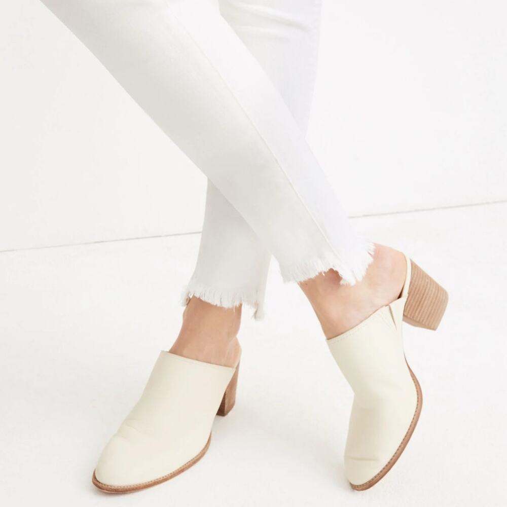 Madewell 10" High-Rise Skinny Jeans in Pure White: Step-Hem Edition Women’s 24 - Picture 4 of 15